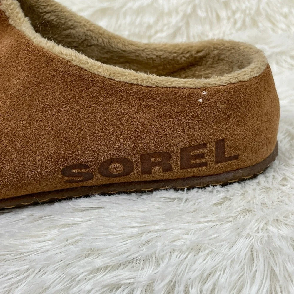 Sorel Slipper Lanner Ridge II Shoes‎ Youth Girls Boys Size 6 Suede Camel Brown